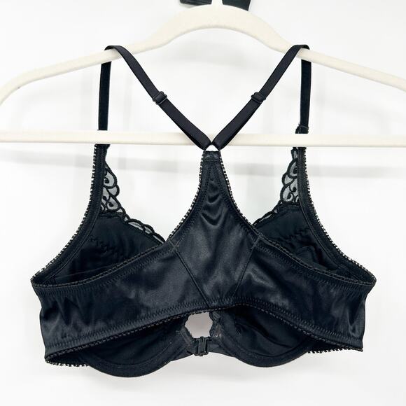 Victorias Secret VS Vintage Lingerie Satin Lace Underwire Racerback Bra Size 34B - Picture 7 of 7